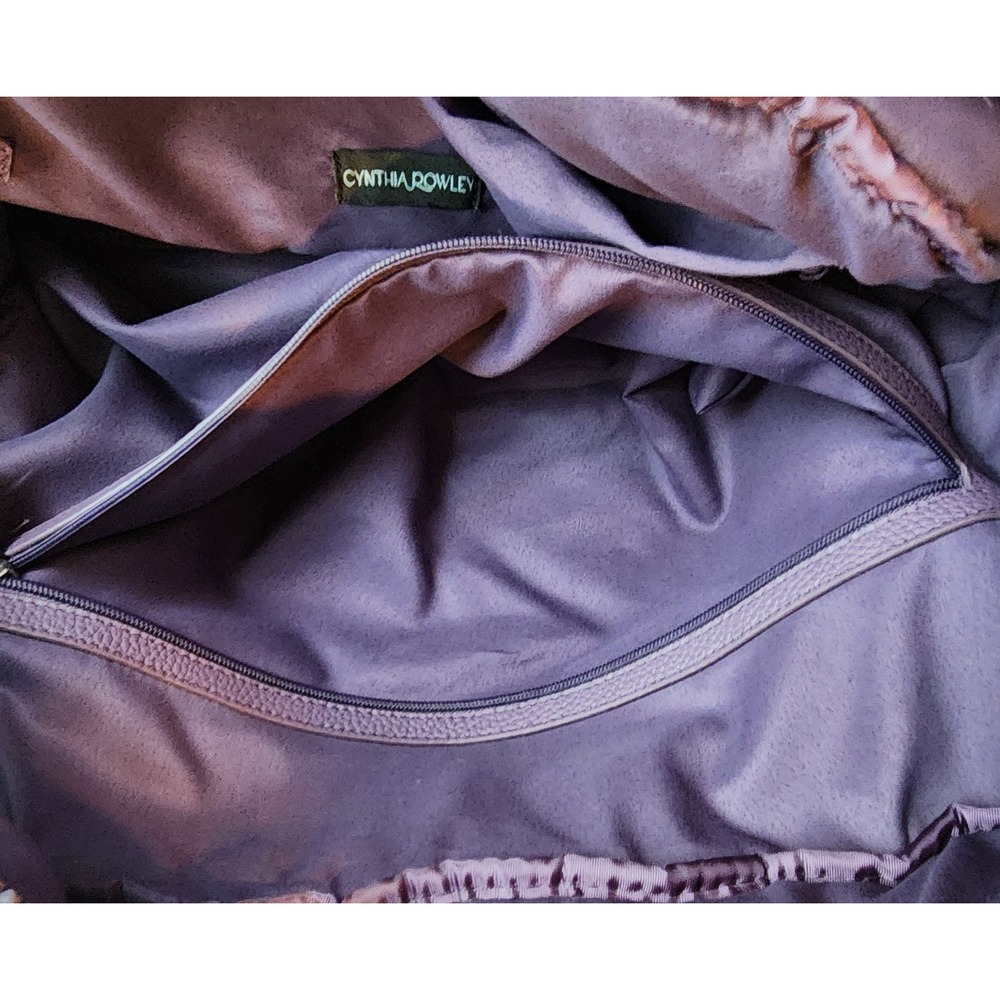 Cynthia Rowley Large Quilted Purple Lavender Floral Camo Weekender Diaper Bag - Picture 13 of 16